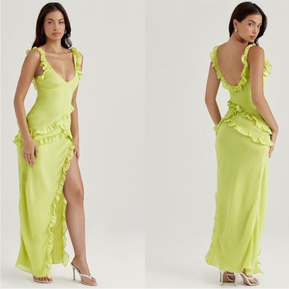 House of CB Pixie Lime Maxi Dress